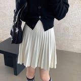 アプリコート | ニット ミニスカート Aラインプリーツ  | ミスウェディー