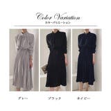 プリーツワンピース シャツワンピース 長袖 レディース | ミスウェディー | 詳細画像2 