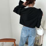 ベルスリーブブラウス レディース 長袖 Vネック フリル シンプル 春秋 韓国 | ミスウェディー | 詳細画像7 