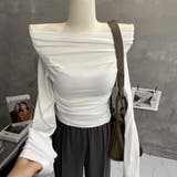ワンショルダー 長袖 Tシャツ | ミスウェディー | 詳細画像14 