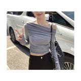 ワンショルダー 長袖 Tシャツ | ミスウェディー | 詳細画像15 
