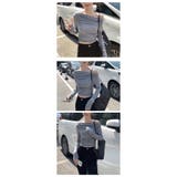 ワンショルダー 長袖 Tシャツ | ミスウェディー | 詳細画像7 