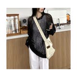 透かし編み ニット レディース 長袖 メッシュ シアートップス 春秋 韓国 | ミスウェディー | 詳細画像4 