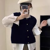 クルーネック ニットベスト カーディガン レディース | ミスウェディー | 詳細画像5 