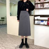 グレー | ロングスカート バックスリット入りスカート | ミスウェディー