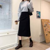 ブラック | ロングスカート バックスリット入りスカート | ミスウェディー