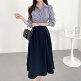 シャツワンピース 長袖 ロング レディース 秋 切り替え | ミスウェディー | 詳細画像8 