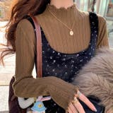 ダークブラウン | ハイネックニット セーター レディース | ミスウェディー