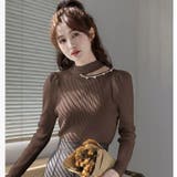 ブラウン | セクシー リブニット オフショルダー 肩開き | ミスウェディー