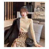 秋冬ニット ストライプ ハイネック | ミスウェディー | 詳細画像10 