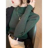 秋冬ニット ストライプ ハイネック | ミスウェディー | 詳細画像13 