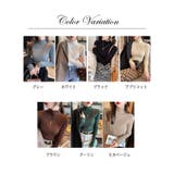 秋冬ニット ストライプ ハイネック | ミスウェディー | 詳細画像1 