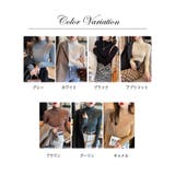 秋冬ニット ストライプ タートルネック トップス | ミスウェディー | 詳細画像2 