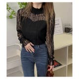 レース トップス 透け感 ブラウス花柄 | ミスウェディー | 詳細画像4