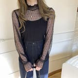 ドット・ブラック | レディース シアートップス 透け感 | ミスウェディー