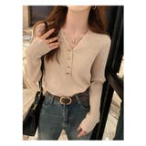 オーツムギ | Vネック ニットトップス レディース | ミスウェディー