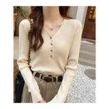 Vネック ニットトップス レディース | ミスウェディー | 詳細画像3 