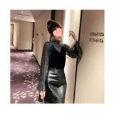レーストップス レディース ハイネック 透け感 シアー インナー 春秋 韓国 | ミスウェディー | 詳細画像6 