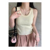 colorB | タンクトップ ノースリーブ ボーダー柄 | ミスウェディー