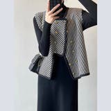 ジレ ベスト レディース ニット 前開き ゆったり 重ね着 オフィス 春秋 | ミスウェディー | 詳細画像2 