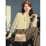 リボン Tシャツ レディース 長袖 春夏 カジュアル きれいめ レースインナー | ミスウェディー | 詳細画像9 