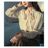 リボン Tシャツ レディース 長袖 春夏 カジュアル きれいめ レースインナー | ミスウェディー | 詳細画像7 