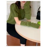 アームウォーマー付きニット レディース 春 パフスリーブ 体型カバー 韓国 | ミスウェディー | 詳細画像10 