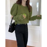 アームウォーマー付きニット レディース 春 パフスリーブ 体型カバー 韓国 | ミスウェディー | 詳細画像11 