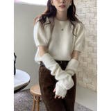 アームウォーマー付きニット レディース 春 パフスリーブ 体型カバー 韓国 | ミスウェディー | 詳細画像7 