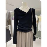 カットソー ニットドレープネック トップス | ミスウェディー | 詳細画像17 