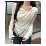 カットソー ニットドレープネック トップス | ミスウェディー | 詳細画像3 