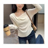 カットソー ニットドレープネック トップス | ミスウェディー | 詳細画像4 