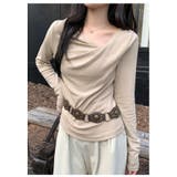 カットソー ニットドレープネック トップス | ミスウェディー | 詳細画像5 