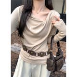 カットソー ニットドレープネック トップス | ミスウェディー | 詳細画像7 