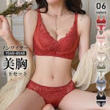 ダークレッド | セクシーランジェリーセット ノンワイヤー 美胸 | ミスウェディー