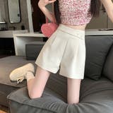 アイボリー | ショートパンツ ハイウエスト シンプルショートパンツ | ミスウェディー