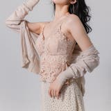 ピンクベージュ | レース キャミソール インナー | ミスウェディー