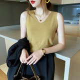 ニットタンクトップ Vネックサマーニット ノースリーブ | ミスウェディー | 詳細画像9