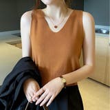 ニットタンクトップ Vネックサマーニット ノースリーブ | ミスウェディー | 詳細画像2