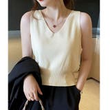 ニットタンクトップ Vネックサマーニット ノースリーブ | ミスウェディー | 詳細画像5