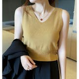 ニットタンクトップ Vネックサマーニット ノースリーブ | ミスウェディー | 詳細画像8