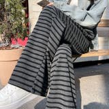 ボーダー柄 ワイドパンツ レディース | ミスウェディー | 詳細画像10