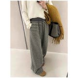 ボーダー柄 ワイドパンツ レディース | ミスウェディー | 詳細画像15