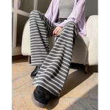 ボーダー柄 ワイドパンツ レディース | ミスウェディー | 詳細画像16