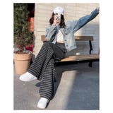 ボーダー柄 ワイドパンツ レディース | ミスウェディー | 詳細画像7