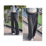 ボーダー柄 ワイドパンツ レディース | ミスウェディー | 詳細画像8