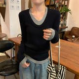 レイヤード ニットトップス 長袖 | ミスウェディー | 詳細画像9 