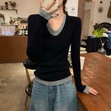 レイヤード ニットトップス 長袖 | ミスウェディー | 詳細画像13 