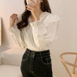 レースフリル Vネック 長袖 | ミスウェディー | 詳細画像5 