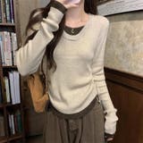 レイヤード リブニット サイドシャーリング | ミスウェディー | 詳細画像7